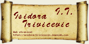 Isidora Trivičević vizit kartica